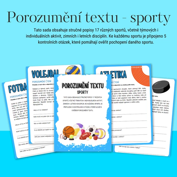 Porozumění textu - sporty