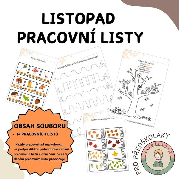 Listopad - Pracovní listy 