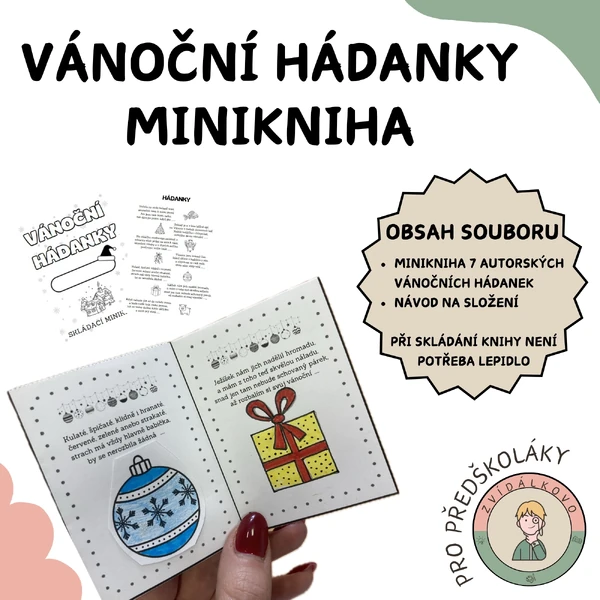Vánoční hádanky - minikniha 