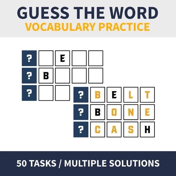 ENG - GUESS THE WORD (hádání slov podle písmen, doplňování)