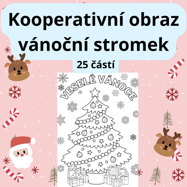 Kooperativní obraz - vánoční stromek