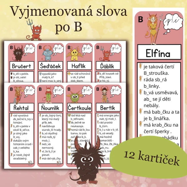 Vyjmenovaná slova po B – čerti S Rozárkou