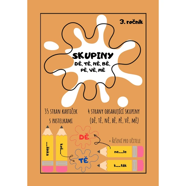 Skupiny dě, tě, ně, bě, pě, vě, mě