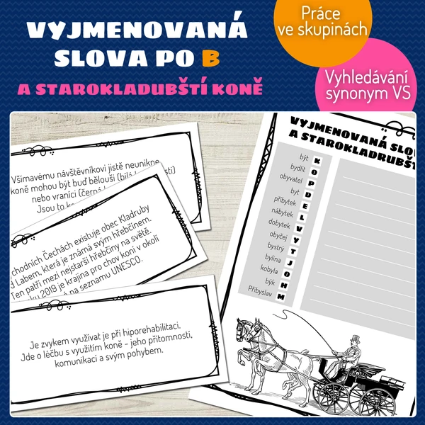 Vyjmenovaná slova po B a starokladrubští koně