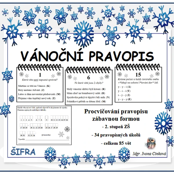 Vánoční pravopis - šifra