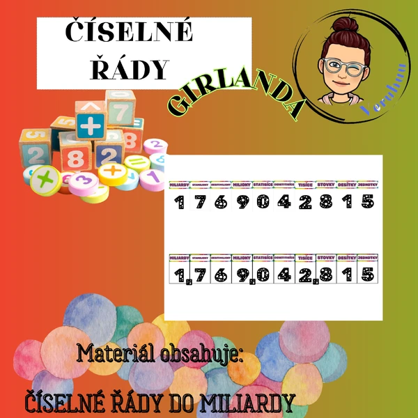 Girlanda - číselné řády