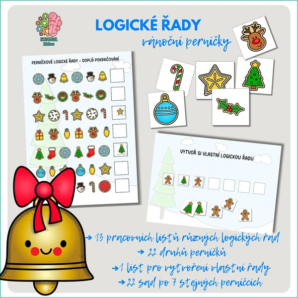 Logické řady - vánoční perníčky
