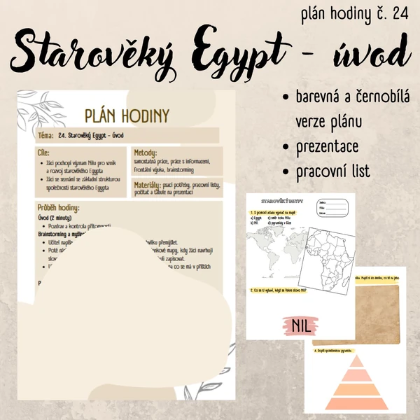 Plán hodiny (24) - 6. třída - Starověký Egypt, úvod