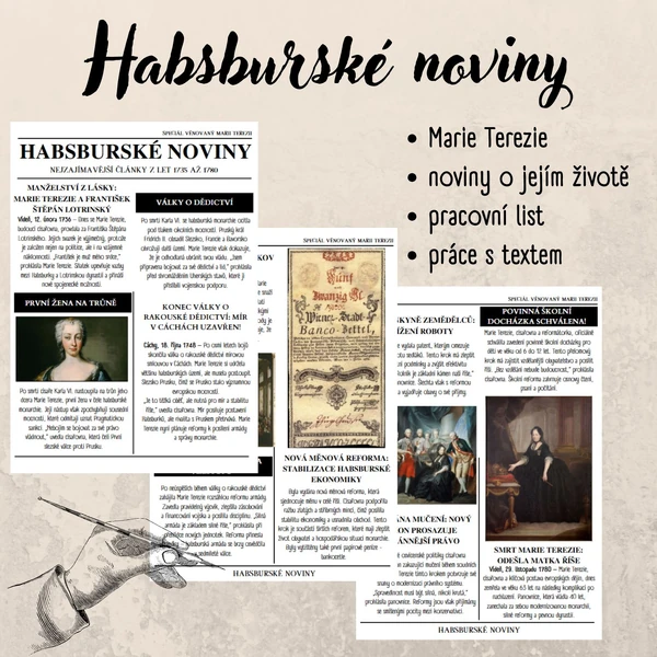 Marie Terezie - Habsburské noviny