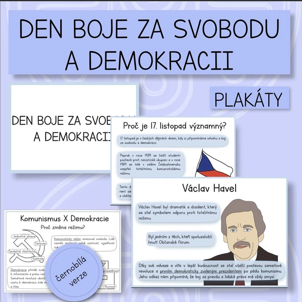 Den boje za svobodu a demokracii – plakáty