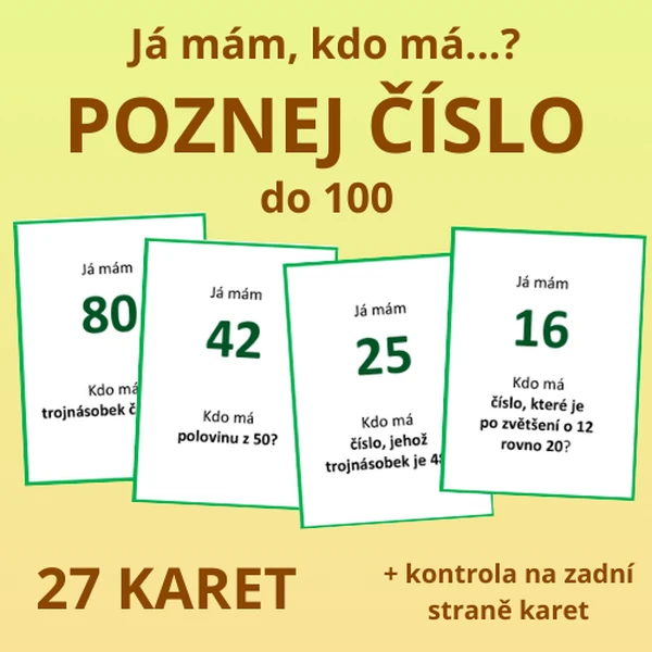 Já mám, kdo má…? – POZNEJ ČÍSLO s kontrolou