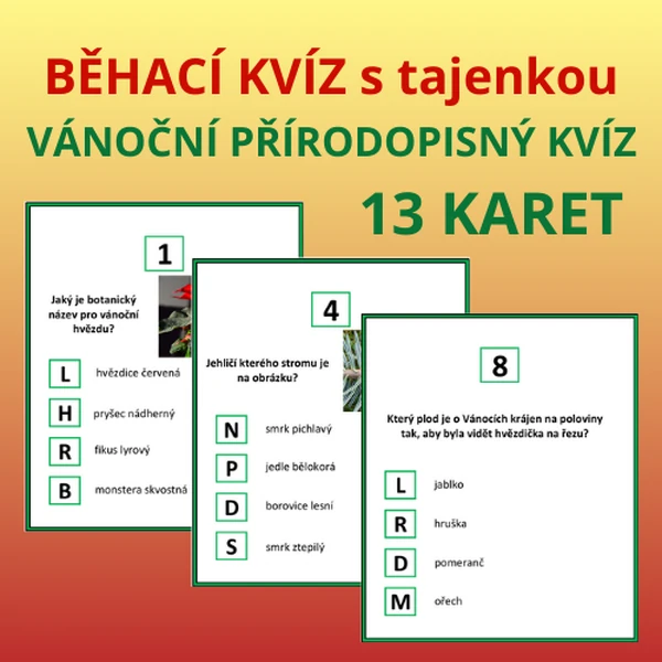 BĚHACÍ KVÍZ s tajenkou – VÁNOČNÍ PŘÍRODOPISNÝ KVÍZ