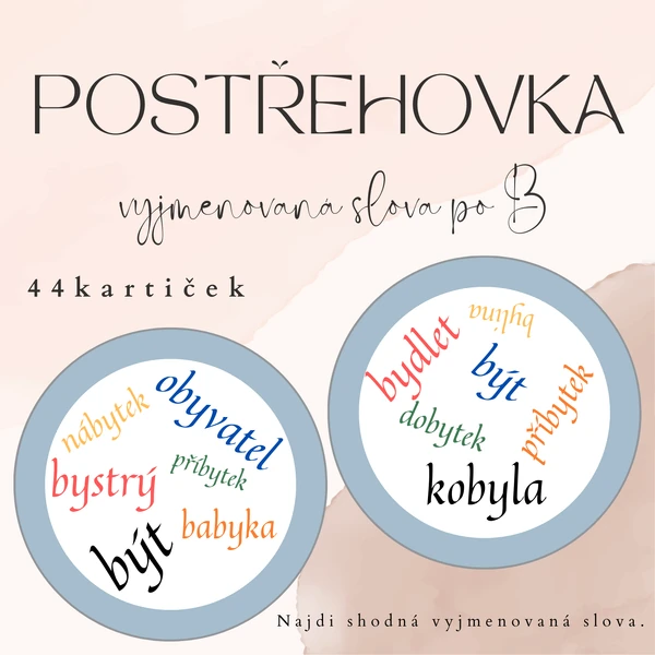 Postřehovka - vyjmenovaná slova po B