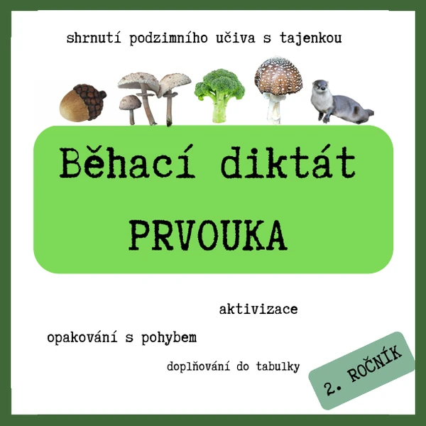 Prvouka - běhací diktát - podzimní shrnutí 