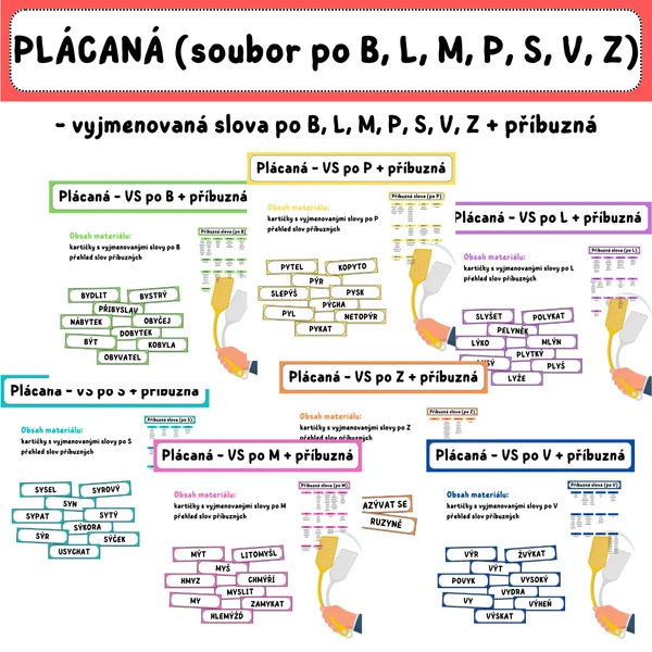 PLÁCANÁ (soubor po B, L, M, P, S, V, Z)