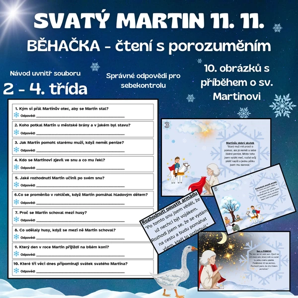 BĚHAČKA - ČTENÍ S POROZUMĚNÍM - SVATÝ MARTIN
