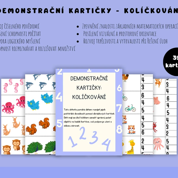 Demonstrační kartičky - počty