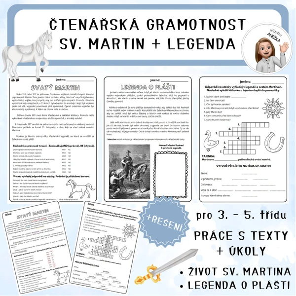 SV. MARTIN - ČTENÁŘSKÁ GRAMOTNOST (3. - 5. třída)