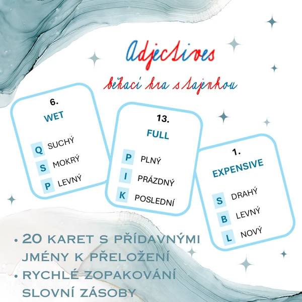 Adjectives - běhací hra s tajenkou