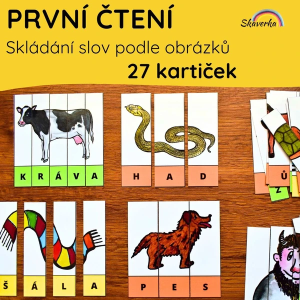 PRVNÍ ČTENÍ - Skládání slov podle obrázků