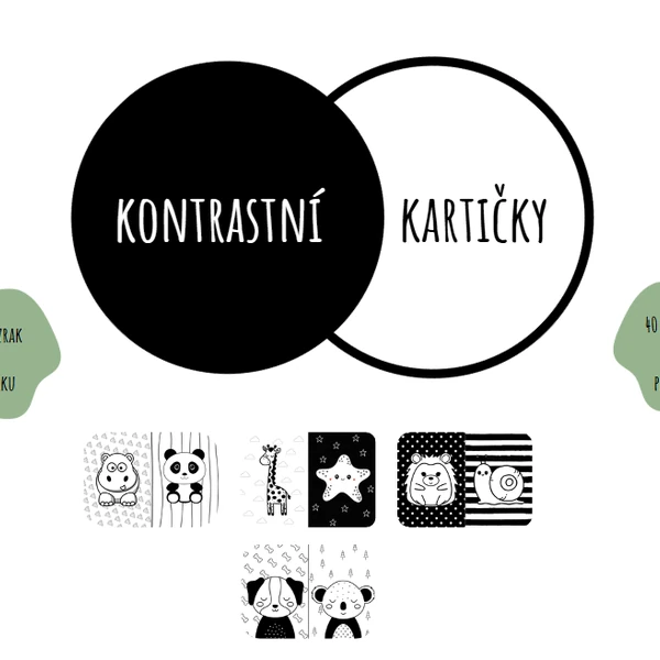 Kontrastní kartičky pro miminka
