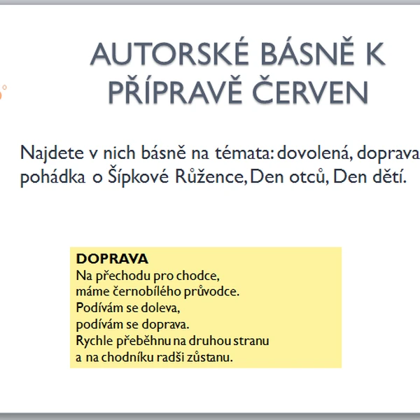Autorské básně k přípravě červen