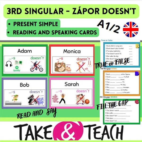 PRESENT SIMPLE - 3rd SINGULAR ZÁPOR DOESN'T