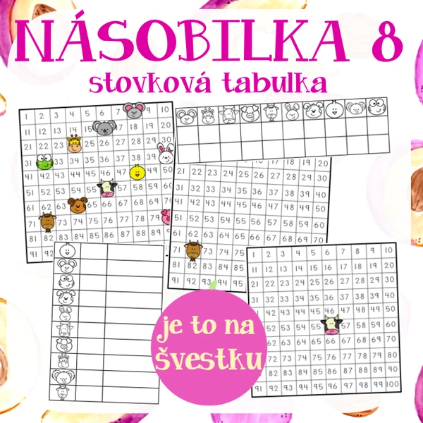 Násobilka 8 - stovková tabulka