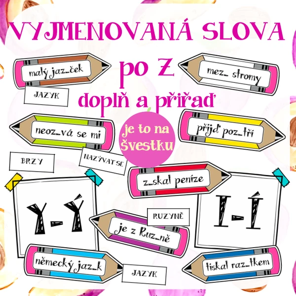 Vyjmenovaná slova po Z - pastelky