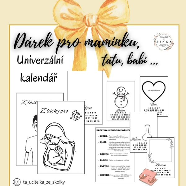 Dárek nejen na Vánoce - KALENDÁŘ K DOTVOŘENÍ 