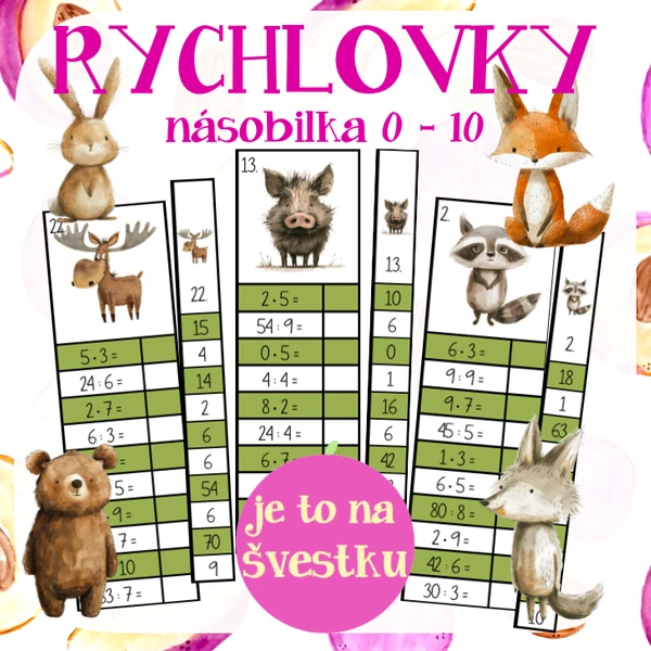 Rychlovky - násobilka - násobení i dělení