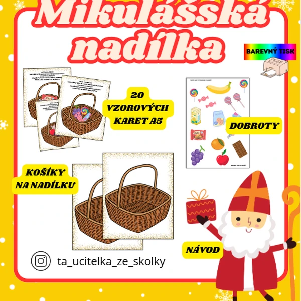 MIKULÁŠSKÁ NADÍLKA - KOŠÍK PLNÝ DOBROT