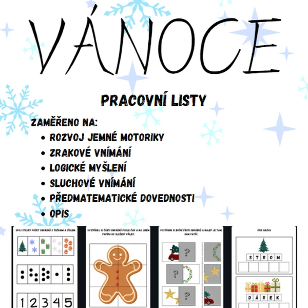 Vánoce - pracovní listy
