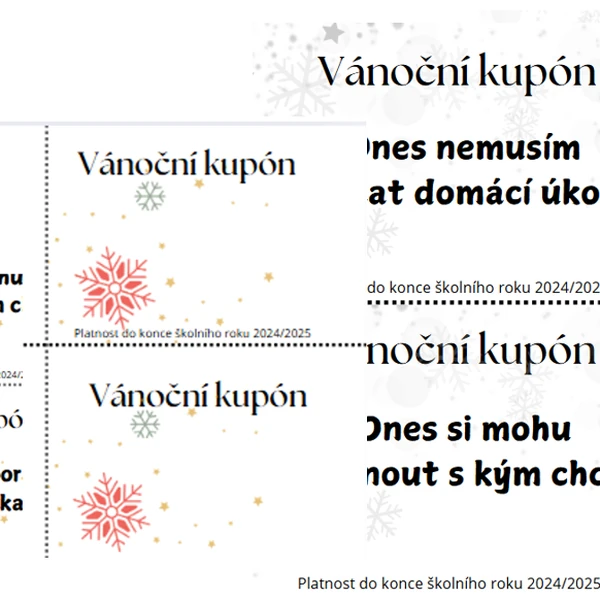 Vánoční kupóny 