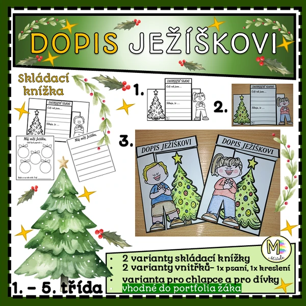 DOPIS JEŽÍŠKOVI- SKLÁDACÍ KNÍŽKA