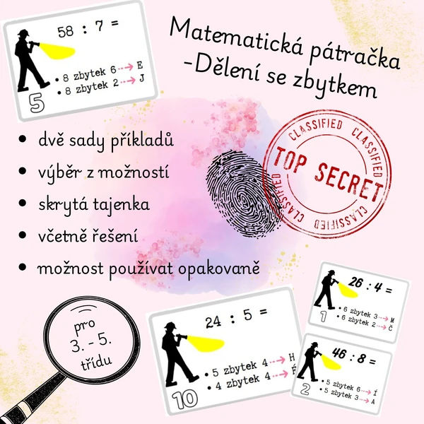 Matematická pátračka - Dělení se zbytkem