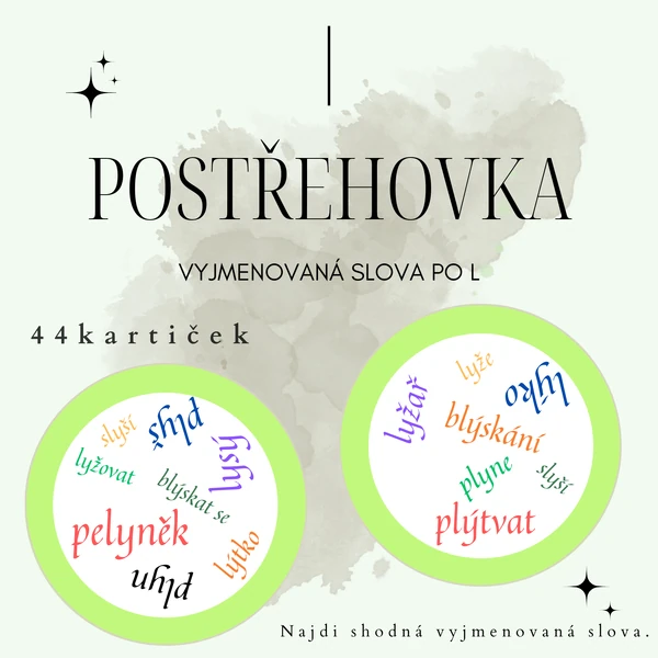 Postřehovka - vyjmenovaná slova po L