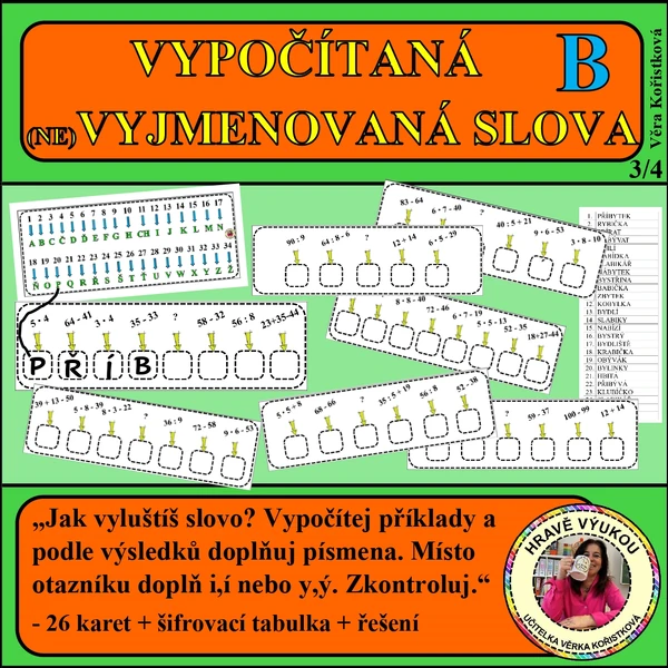 VYPOČÍTANÁ VYJMENOVANÁ SLOVA – B