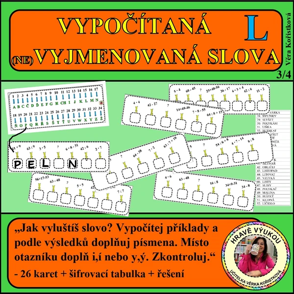 VYPOČÍTANÁ VYJMENOVANÁ SLOVA – L