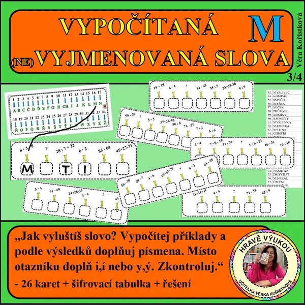 VYPOČÍTANÁ VYJMENOVANÁ SLOVA – M