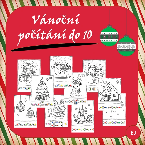 Vánoční počítání s omalováním