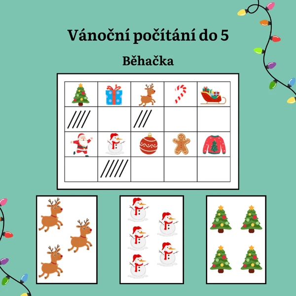 Vánoční počítání do 5