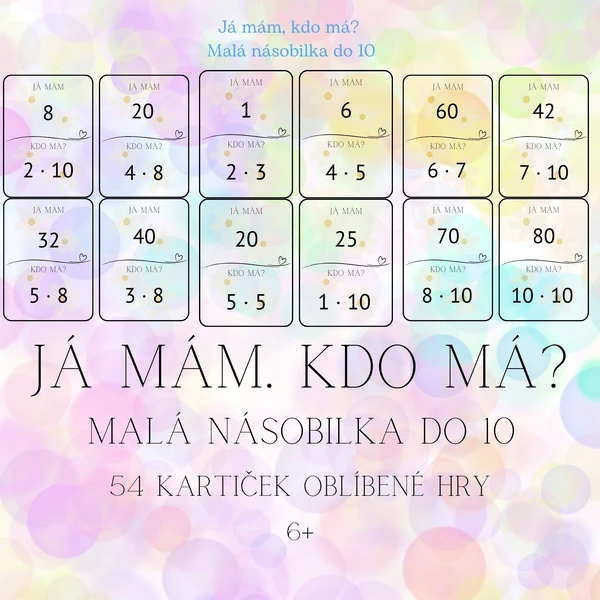 Já mám. Kdo má? Malá násobilka do 10 - 54 kartiček