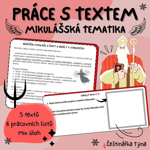 Práce s textem - Svátek svatého Mikuláše