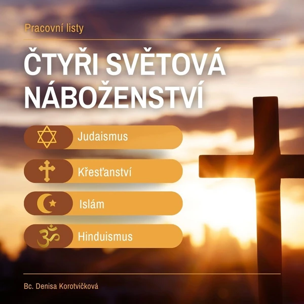 Pracovní listy - Čtyři světová náboženství