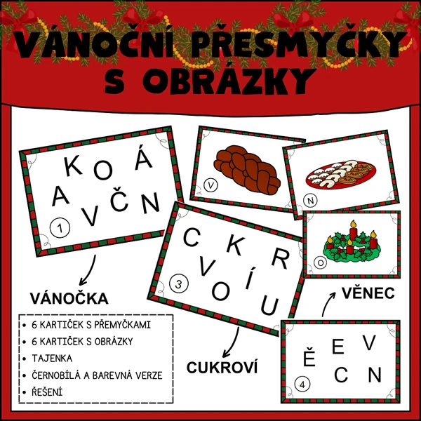 Vánoční přesmyčky s obrázky