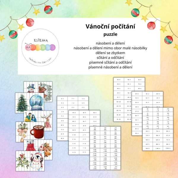 Vánoční počítání - puzzle