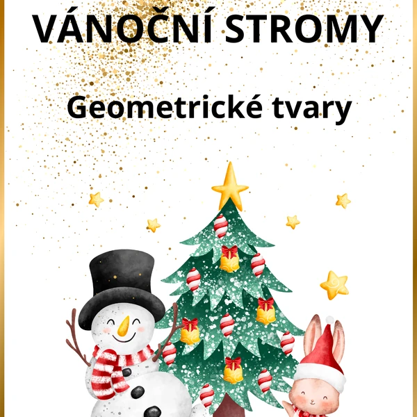 Vánoční stromy - geometrické tvary 