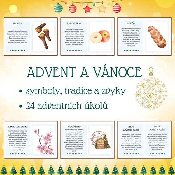 Advent a vánoce - vánoční symboly, zvyky, tradice, 24 adventních úkolů