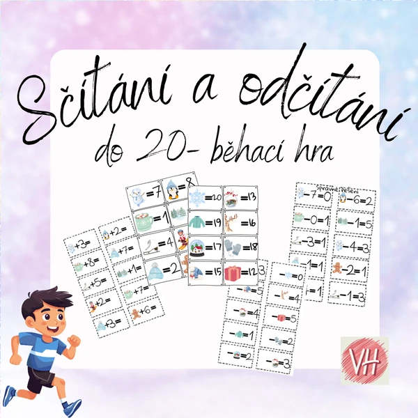 Sčítání a odčítání do 20- běhací hra